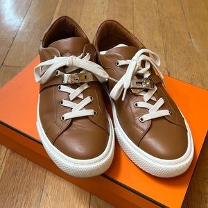 Hermes Calfskin Day Sneaker - Gold - 40